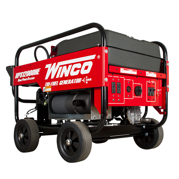 Winco 10.8kW HPS12000HE-03/B 120/240V 1PH 3600 RPM Portable Generator