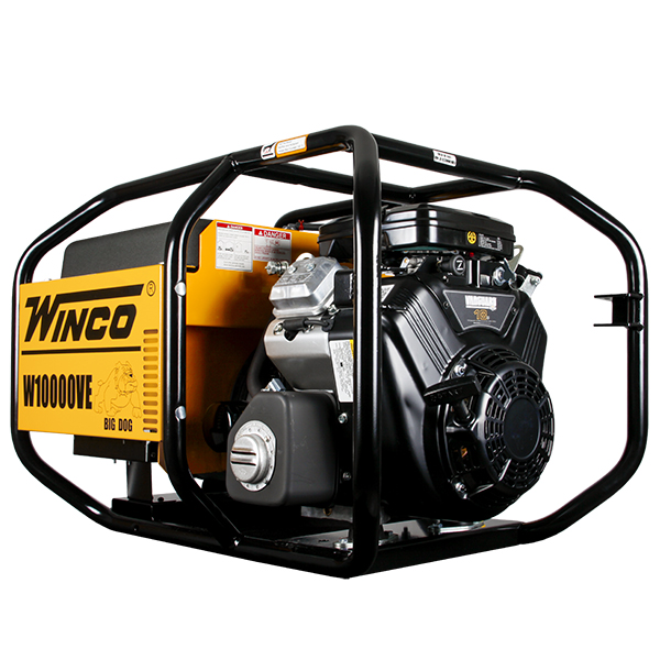 Winco 9.6kW W10000VE-03/B 120/240V 1PH 3600 RPM Portable Generator, 7 Gal Tank - 24010-003