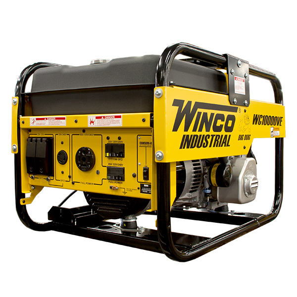 Winco 9.6kW W10000VE-03/B 120/240V 1PH 3600 RPM Portable Generator, 7 Gal Tank - 24010-003