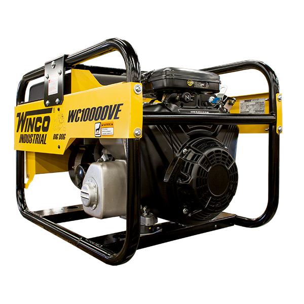 Winco 9.6kW W10000VE-03/B 120/240V 1PH 3600 RPM Portable Generator, 7 Gal Tank - 24010-003