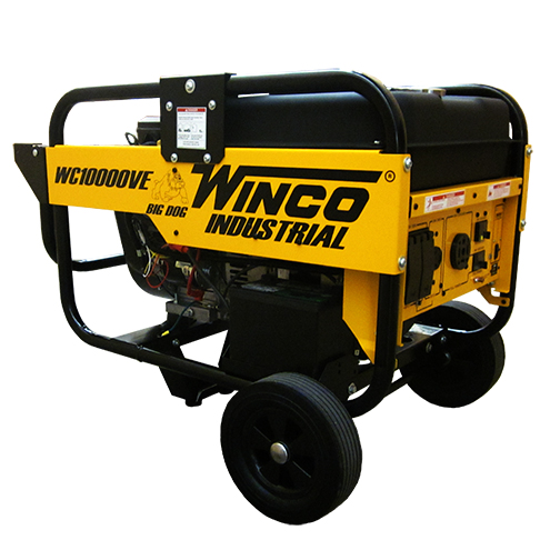 Winco 9.6kW W10000VE-03/B 120/240V 1PH 3600 RPM Portable Generator, 7 Gal Tank - 24010-003